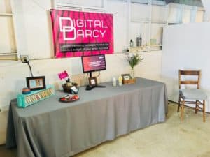 Digital Darcy vendor booth at the county fair