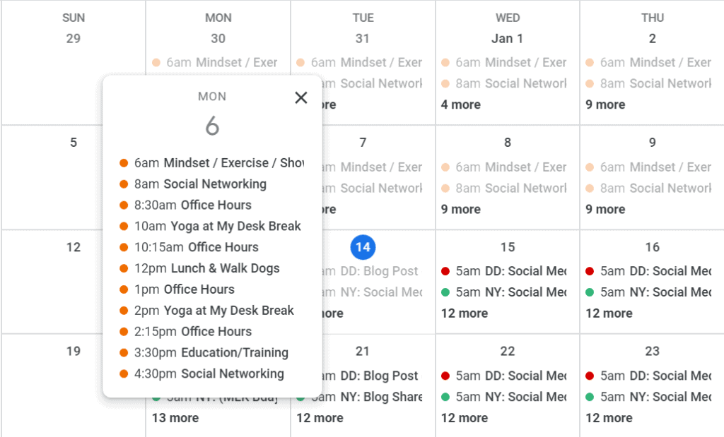 My Time Block Schedule